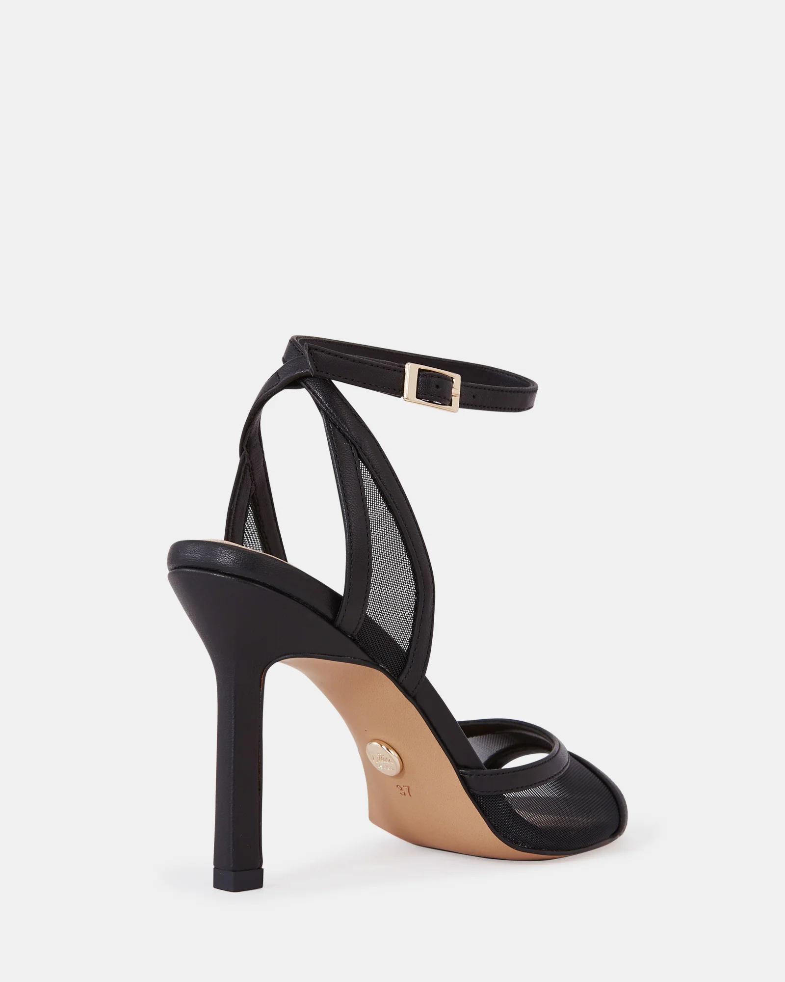 Zoella Black Mesh Textile Stiletto Heel - Image 4