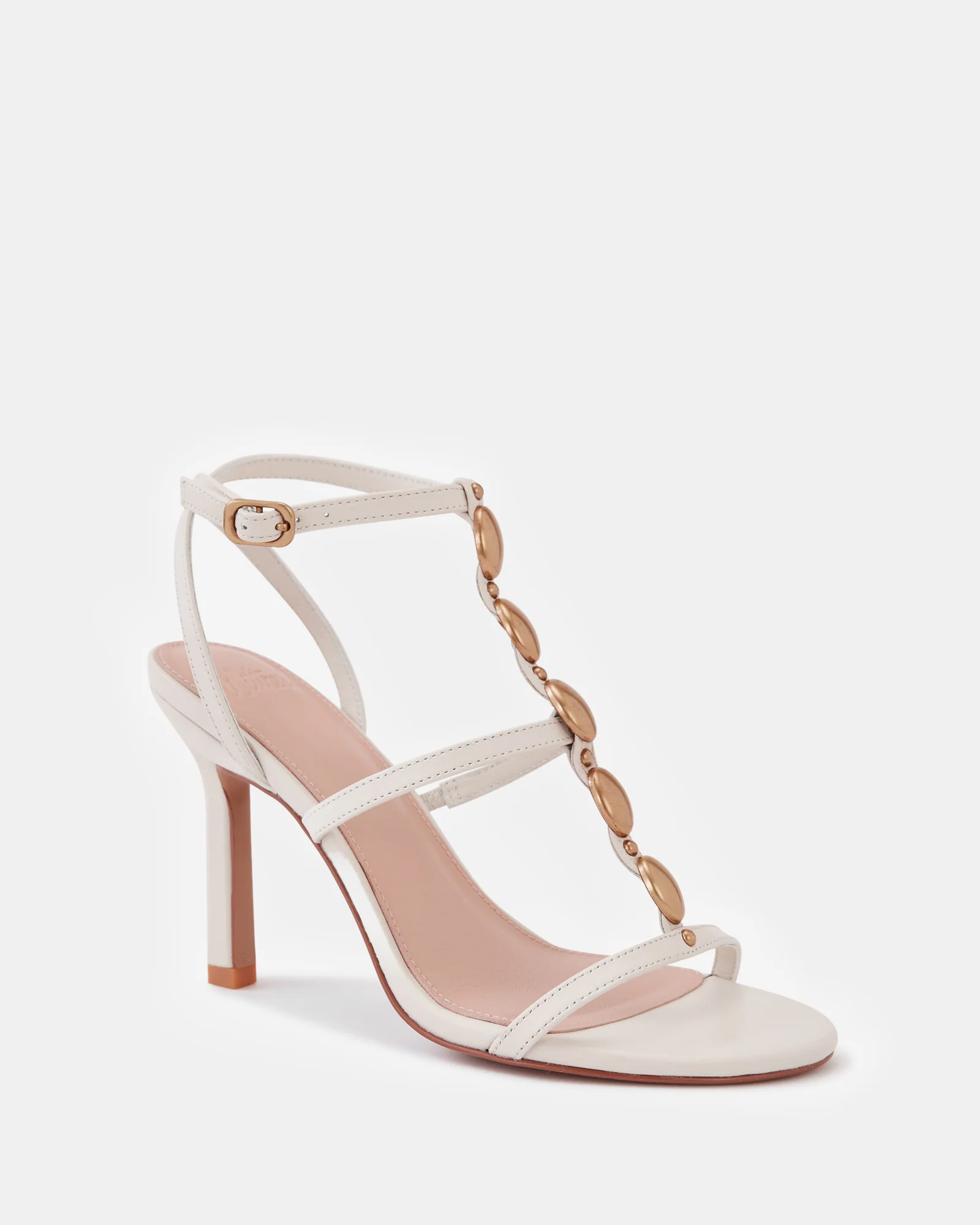 Zola Vintage Ivory Leather Stiletto Heel - Image 2