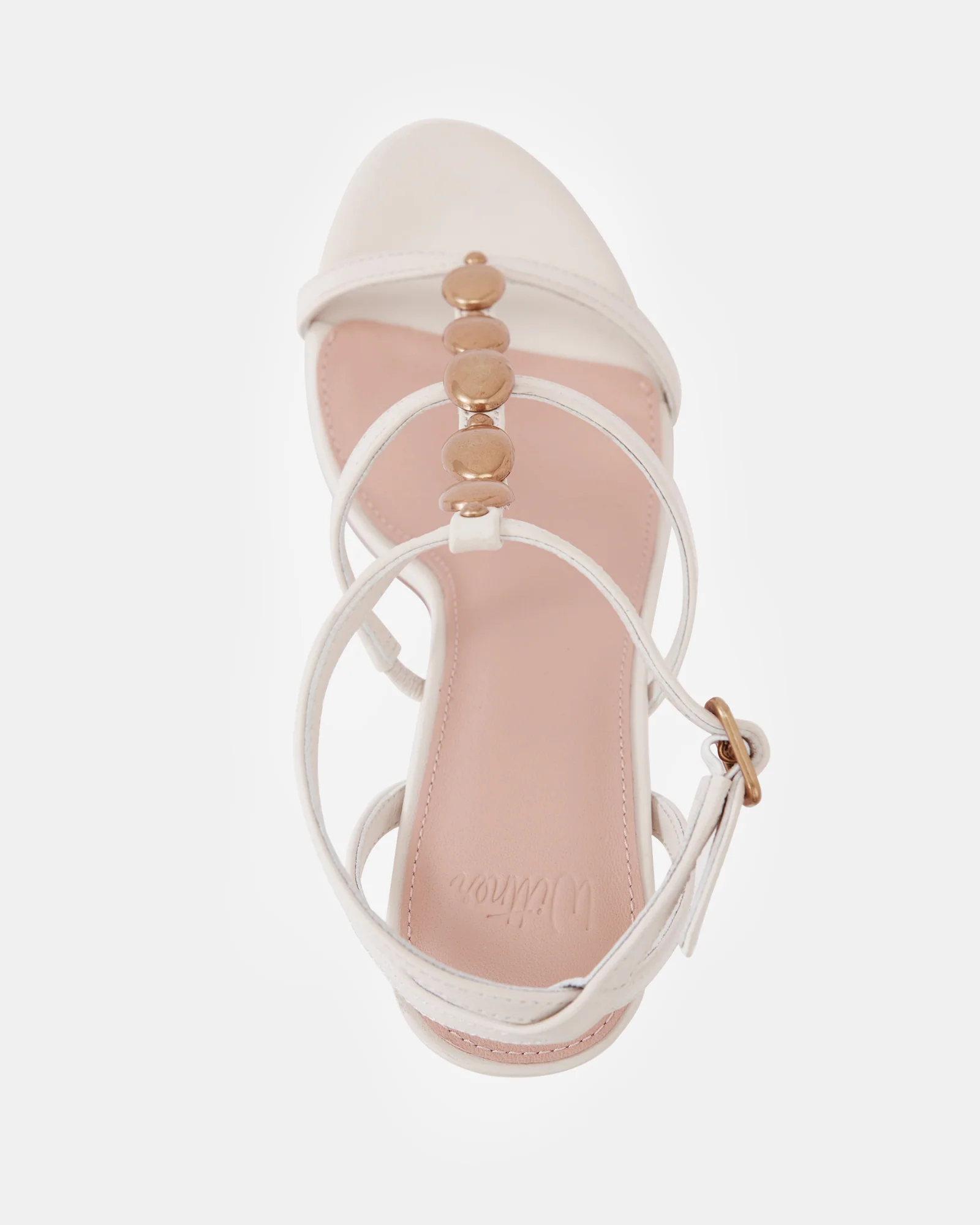 Zola Vintage Ivory Leather Stiletto Heel - Image 5